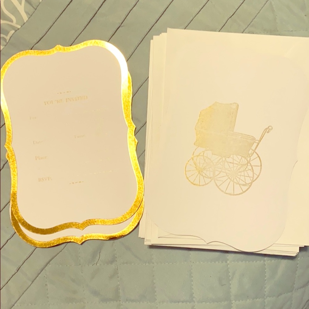 Handmade Vintage-inspired Baby shower invites